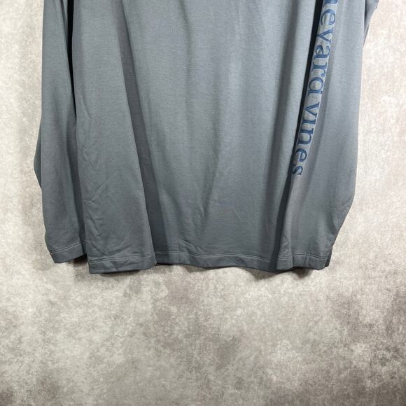 Vineyard Vines Sweater Men Large Gray Quarter Zip Pullover Outdoor Preppy Casual - Picture 3 of 9